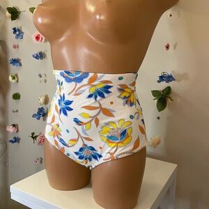 Retro floral high waist Swimsuit bottom